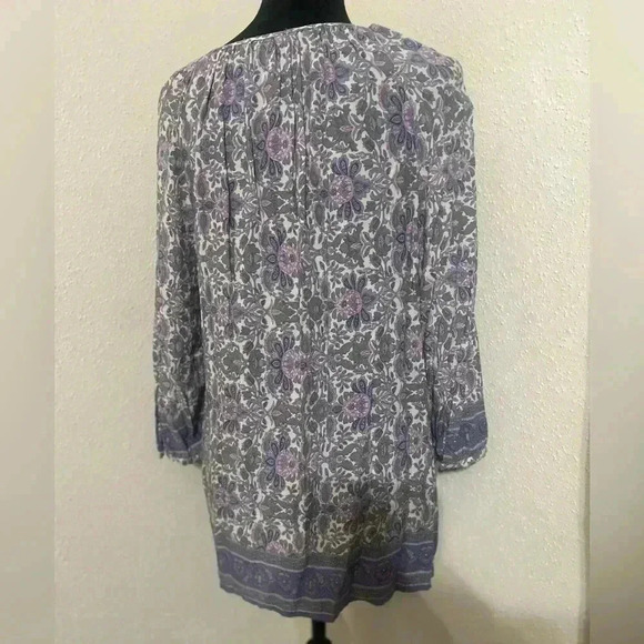 Adrienne Vittadini Purple Boho Peasant Size Size 1X - Picture 2 of 5